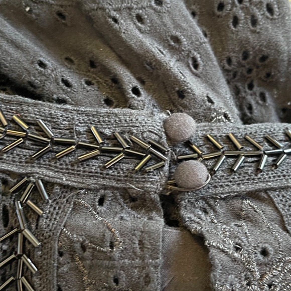 Love Sam Lucy in the Sky Black Eyelet Lace Blouse - Picture 4 of 6